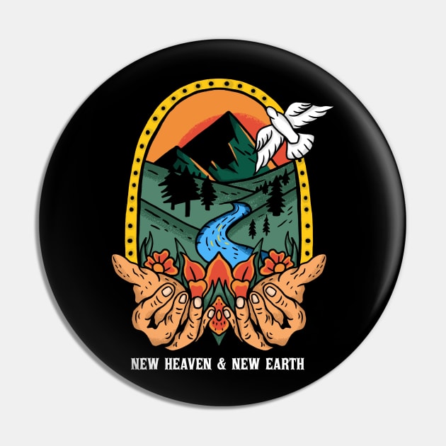 New Heaven & New Earth Pin by growingartwork