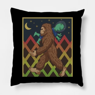 Bigfoot and Alien Pillow