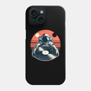 astronaut with vinyl record Phone Case