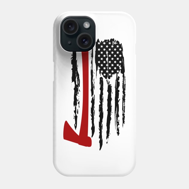 USA Firefighter Flag Phone Case by FoxyChroma