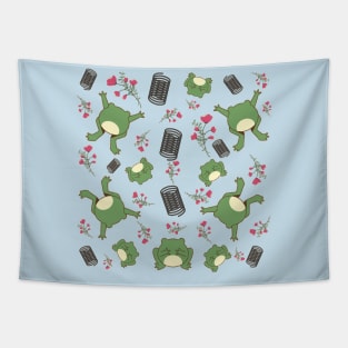 Green Spring Frog Tapestry