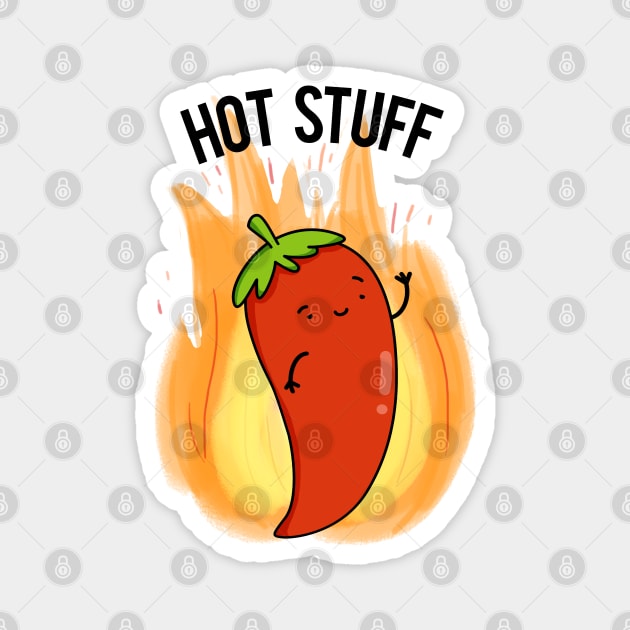 Hot Stuff Cute Chili Pun Magnet by punnybone