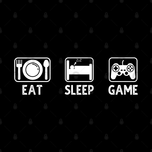 Eat Sleep Game Repeat by DragonTees