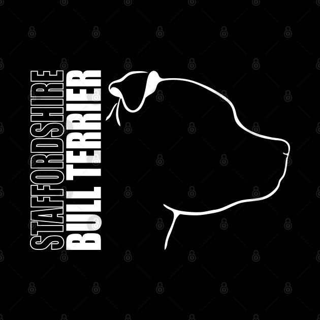 Staffordshire Bull Terrier profile dog lover by wilsigns