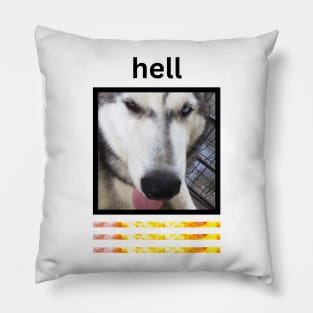 Husky Simple Hell Fire Design Pillow