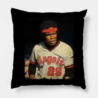 Rod Carew in Los Angeles Angels of Anaheim Pillow