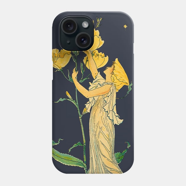 Evening Primrose by Walter Crane Phone Case by MasterpieceCafe