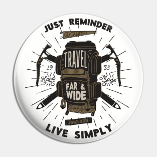 Travel Far and Wide Pin