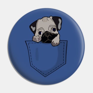 Pug Puppy In My Pocket Pin