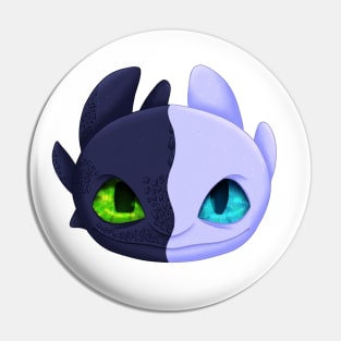 Night Fury and Light Fury Pin