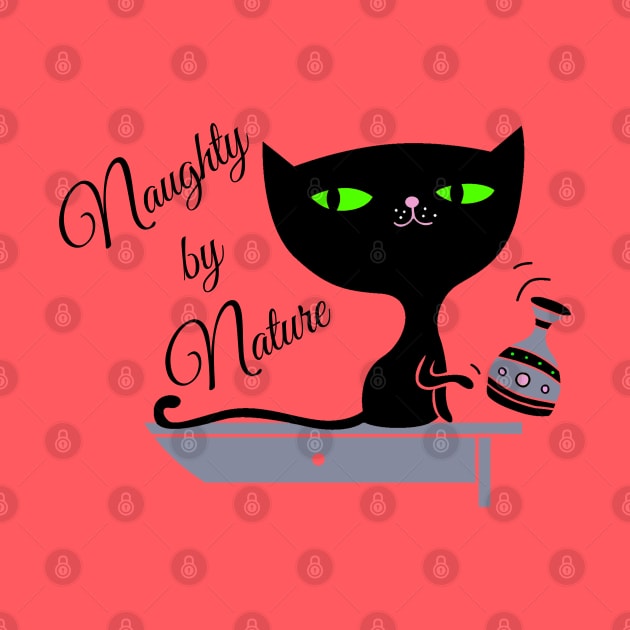 Naughty by Nature - Green Eyed Kitty by dinarippercreations