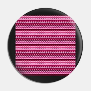 Strawberry Pink Tribal Pattern Pin