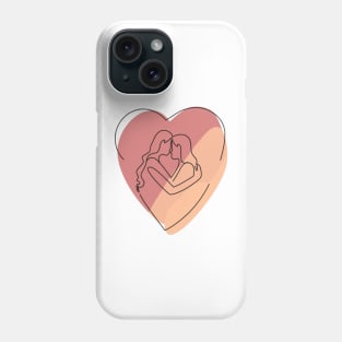 Lesbian Couple in Heart Phone Case