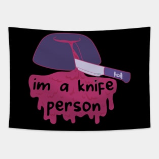 Pastel Goth I am a knife person Tapestry
