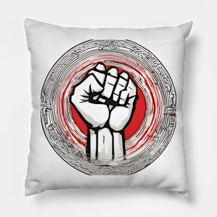 Empowerment Fist A Call to Fight & Uplift Pillow