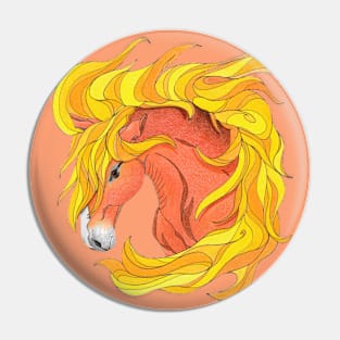 Horse Totem Animal, Variant Orange Pin