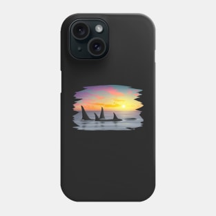 Orca Whale Sunset Phone Case