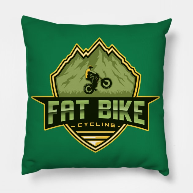 Fat Bike Cycling For Offroad Bike Lovers Pillow by With Pedals