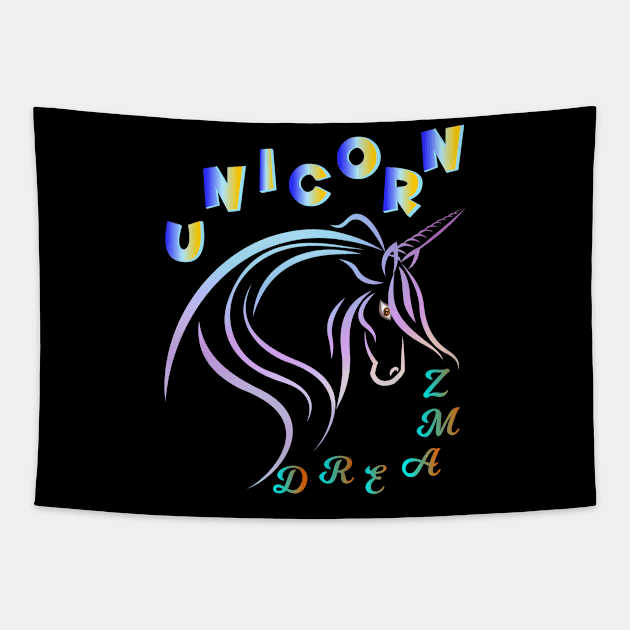 UNICORN DREAMZ Tapestry by Dot68Dreamz