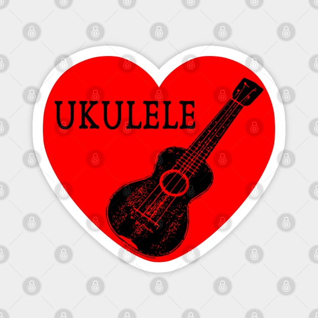 Ukulele Love Magnet by Braznyc