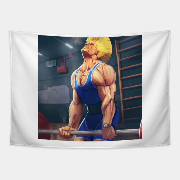 Guile Workout Tapestry by HeyJay