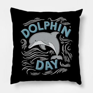 Dolphin Day Pillow