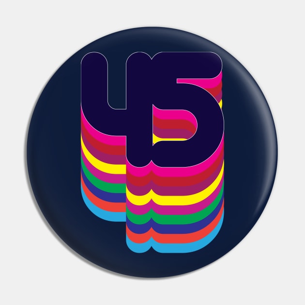 Rainbow 45 Pin by modernistdesign