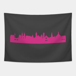 Nuremberg skyline pink Tapestry