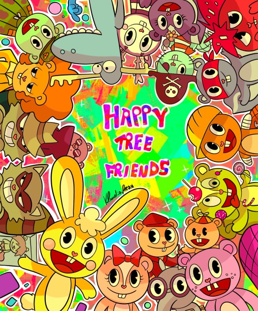 happy tree friends Kids T-Shirt by Klaudiapasqui 96