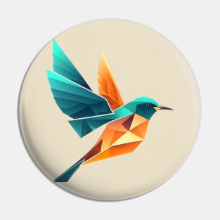 Paradise Bird - Geometric bird design for the environment Pin