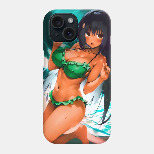 Tropical Bikini Anime Girl Waifu Phone Case by MikaseSan