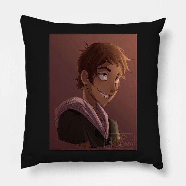 Lance Smiles McClain Pillow by Probablynotsam