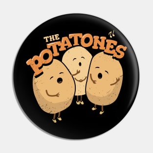 The Potatones - Veggie Pun Singing Trio Pin