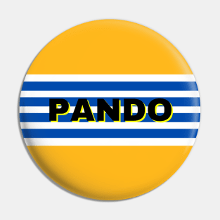 Pando City in Uruguay Flag Stripes Pin