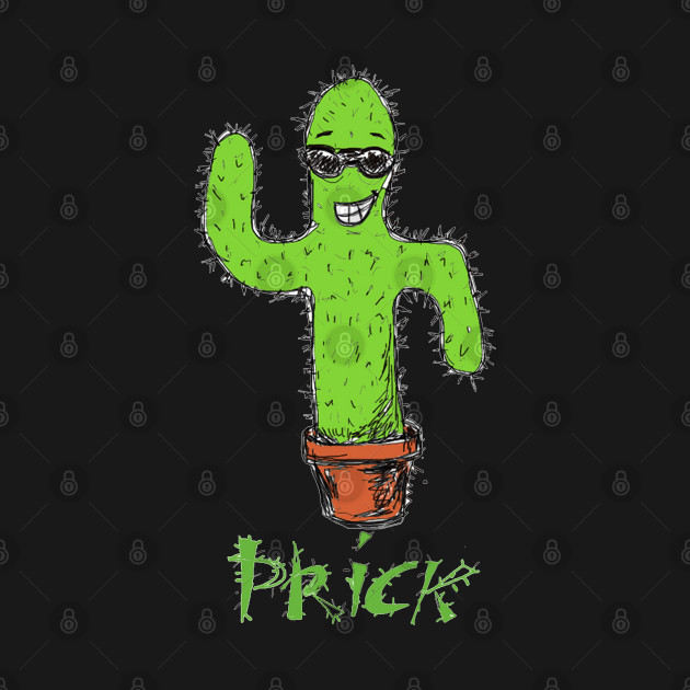 Disover funny cactus sketch in a pot design, hug that prick - Cactus Cartoon - T-Shirt