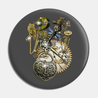 21st Steampunk Birthday Pin