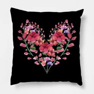 heart flowers gift ideas Pillow