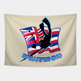 Spearfishing Hawaii Tapestry