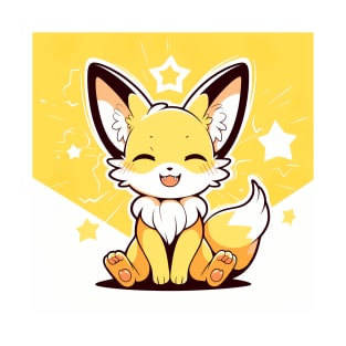 Cute Adorable Cartoon Kawaii Yellow Fennec Fox T-Shirt