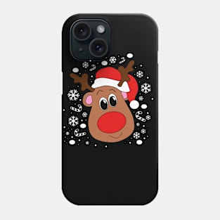 Christmas Reindeer Shirt-Snow-Snowflakes Phone Case