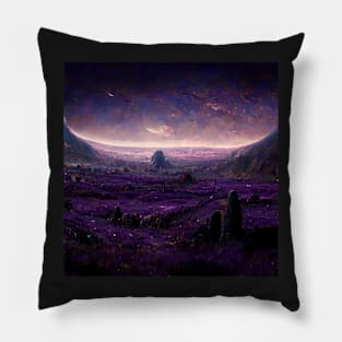 alien world landscape Pillow