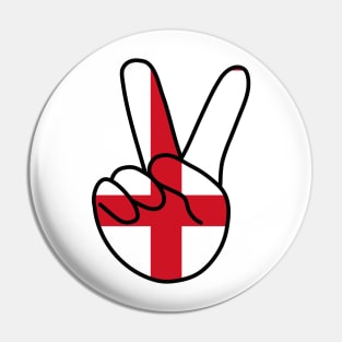 England Flag V Sign Pin