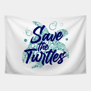 Save the turtles Tapestry