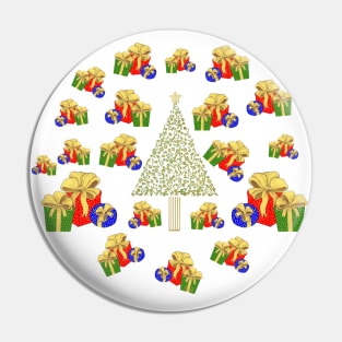 Christmas Tree & Gift Boxes Pin