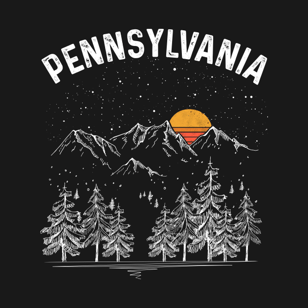 Vintage Retro Pennsylvania State by DanYoungOfficial