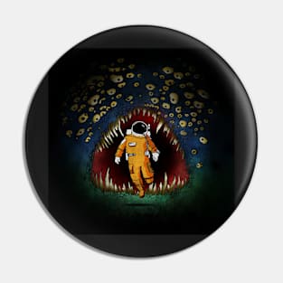 RUN - ASTRONAUT / ALIEN ILLUSTRATION Pin