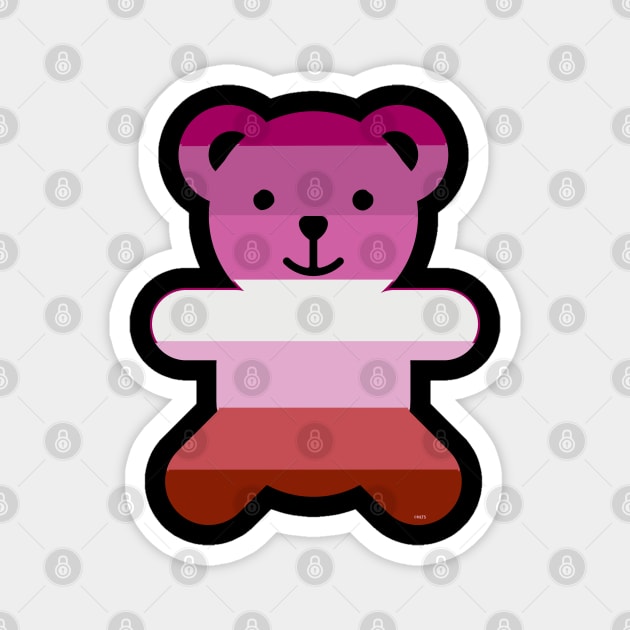 Lesbian Flag Bear Pride Magnet by creative