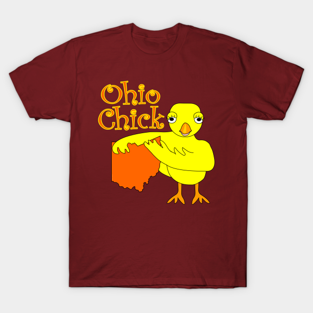 Discover Ohio Chick Text - Ohio - T-Shirt