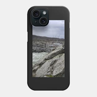 Rocky Winter at Great Falls Phone Case