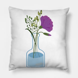 Colorful flowers in a little vase Pillow